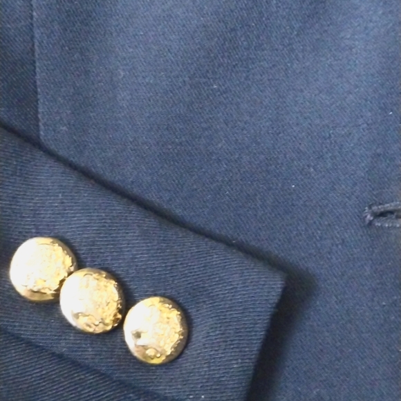 Ralph Lauren Sports Blazer Jacket Classic Navy Gold Buttons Size 6 Petite - Picture 13 of 16